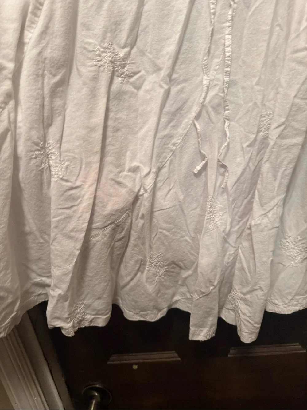 Women’s 3X Metro Wear White Embroidered A-Line Skirt